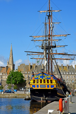 Saint Malo; France - july 28 2019 : L Etoile du roy built in 1997のeditorial素材