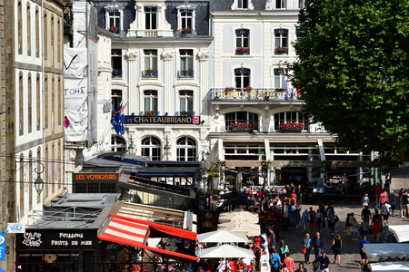 Saint Malo; France - july 28 2019 : the picturesque city in summerのeditorial素材