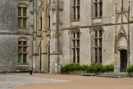 Chateaudun; France - june 30 2019: the gothic castle built by Jean de Dunoisのeditorial素材