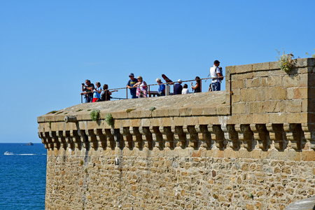 Saint Malo; France - july 28 2019 : the picturesque city in summerのeditorial素材