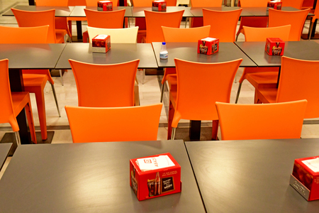 La Roda de Andalucia; Spain - august 27 2019 : the Abades self service canteen of La Roda near the speedway A 92のeditorial素材