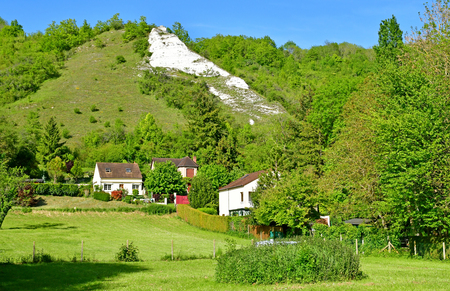 Haute Isle; France - may 15 2019 : the picturesque landscape in summerのeditorial素材