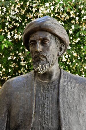 Cordoba; Spain - august 28 2019 : the statue of Ben Maimonidesのeditorial素材