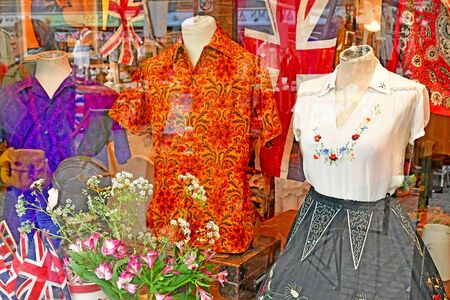 London, Greenwich; England - may 5 2019 : cloth shop at the Greenwich marketのeditorial素材