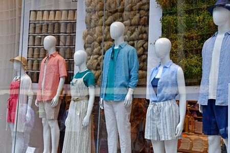 London, England - may 8 2019 : clothes shop in Oxford streetのeditorial素材