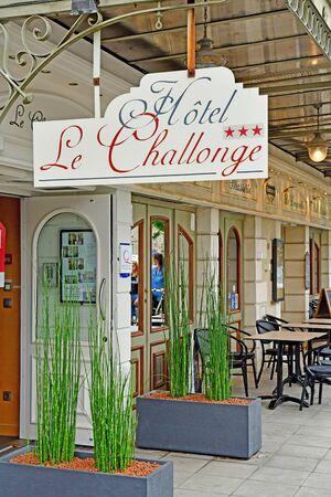 Dinan; France - july 28 2019 : hotel in the old cityのeditorial素材