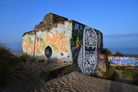 Leffrinckoucke, France - january 26 2020 : the beach of the battle of Dunkerqueのeditorial素材