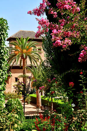 Granada; Spain - august 27 2019 : the Partal palace in the Alhambra palace