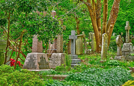 London, England - may 6 2019 : the Highgate cemetery opened in 1839のeditorial素材