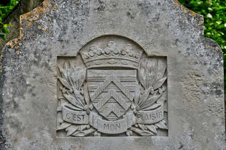 La Roche Guyon; France - july 27 2018 : the cemeteryのeditorial素材