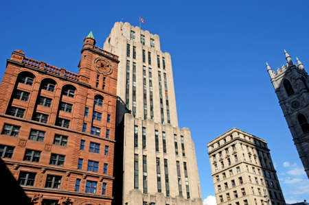 Quebec; Canada- june 25 2018 : old buildings in Montrealのeditorial素材