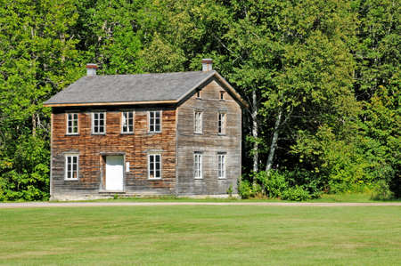 Chambord, Quebec; Canada- june 25 2018 : the ghost village of Val Jalbert