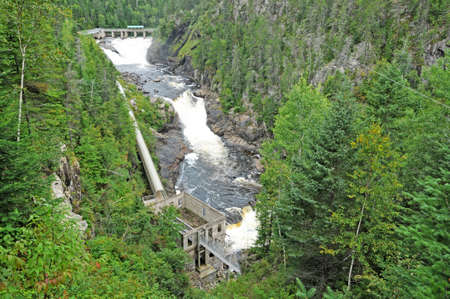 Quebec; Canada- june 25 2018 : Park du Trou de la Fee in Desbiensのeditorial素材