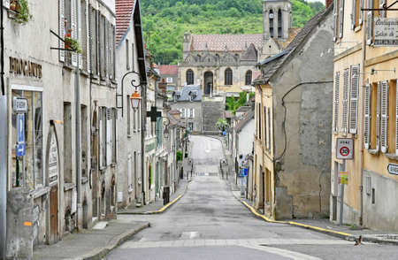 Vetheuil; France - august 6 2018 : the picturesque village in summer