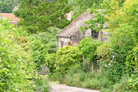 Cherence; France - august 6 2018 : the picturesque village in summerのeditorial素材