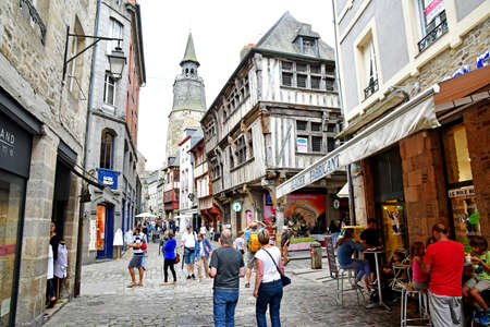 Dinan; France - july 28 2019 : store in the old cityのeditorial素材