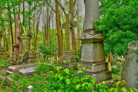 London, England - may 6 2019 : the Highgate cemetery opened in 1839