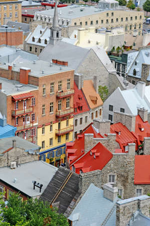 Quebec; Canada- june 25 2018 : the historical old town of Quebecのeditorial素材