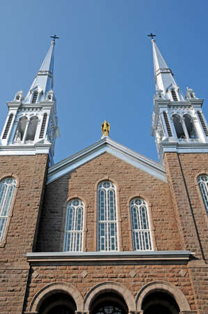 Quebec; Canada- june 25 2018 : the historical church of Saint Felicienのeditorial素材