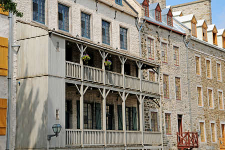 Quebec; Canada- june 25 2018 : old district of Petit Champlain in Quebec cityのeditorial素材