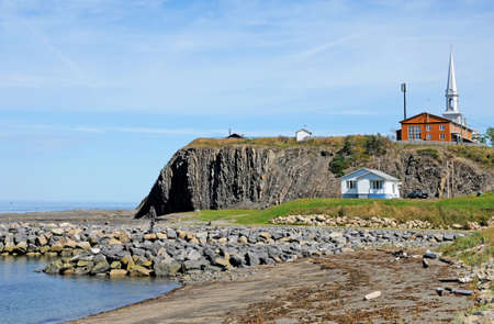 Quebec; Canada- june 25 2018 : the small village of Sainte Madeleine de la Riviere Madeleineのeditorial素材