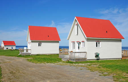 Quebec; Canada- june 25 2018 : the small village of  Village en Chanson Petite Valleeのeditorial素材