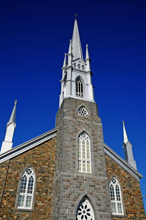 Quebec; Canada- june 25 2018 : the historical church of L Isle Verteのeditorial素材