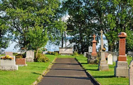 Quebec; Canada- june 25 2018 : the cemetery of Saint Jeanのeditorial素材