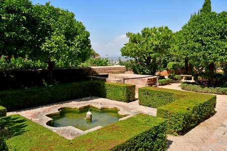 Granada; Spain - august 27 2019 : the Alhambra palaceのeditorial素材