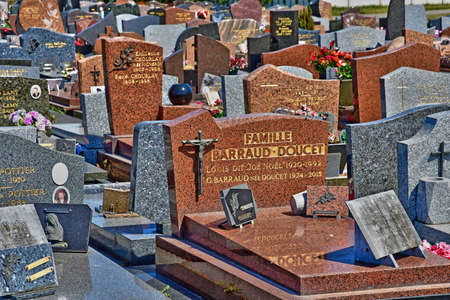Aubergenville; France - may 18 2020 : the cemeteryのeditorial素材