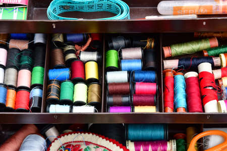 close up of a sewing kit