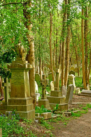 London, England - May 6 2019: the Highgate cemetery opened in 1839