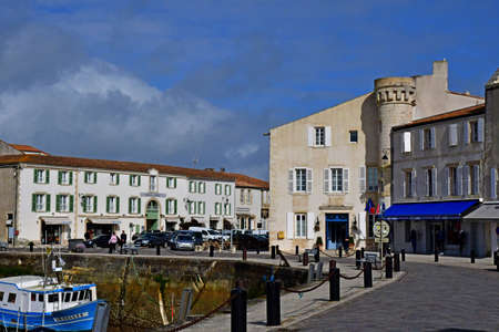 Saint Martin de Re, Ile de Re, France - March 13 2020: the portのeditorial素材