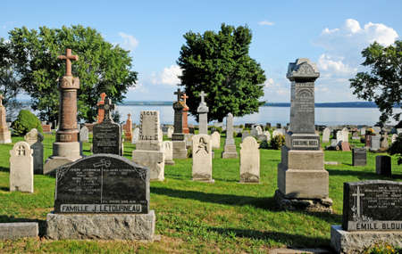 Quebec; Canada- June 25 2018: the cemetery of Saint Jean