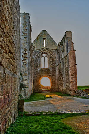 La Flotte, Ile de Re,France - march 13 2020 : the Notre Dame de Re cistercian abbeyのeditorial素材