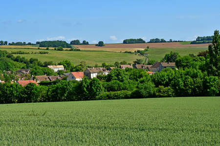 Buhy, Buchet, France - May 26 2020: the picturesque villageのeditorial素材