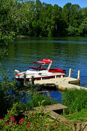 Triel sur Seine; France - june 1 2020: the Seine riverside