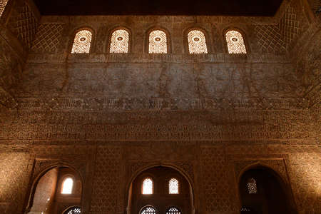 Granada; Spain - August 27, 2019: palace of the ambassadors in the Alhambra palaceのeditorial素材