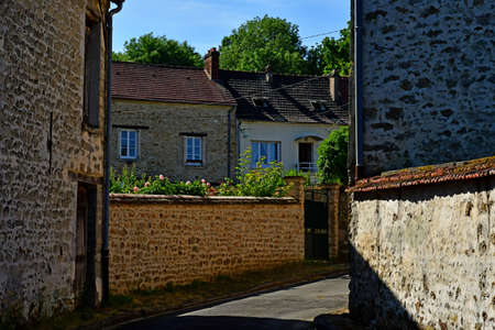 Arthies, France - May 26 2020: the picturesque villageのeditorial素材