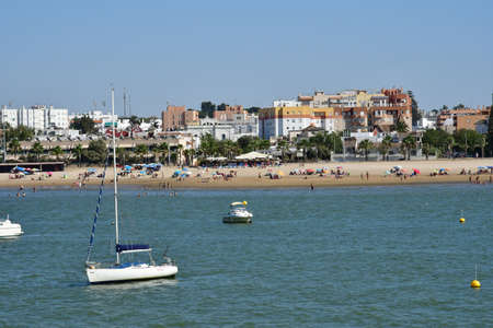Sanlucar de Barrameda; Spain - august 28 2019 : river tourism between Sevilla and Cadizのeditorial素材