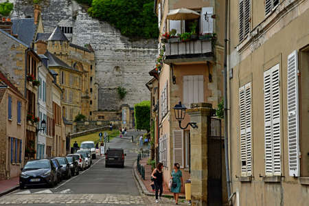 La Roche Guyon; France - june 20 2020: the picturesque village in summerのeditorial素材