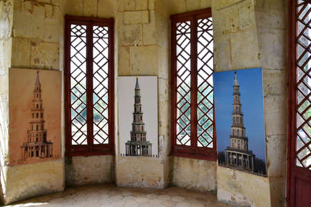 Amboise; France - july 14 2020: the Chanteloup pagoda built in 1760 by the duke of Choiseulのeditorial素材
