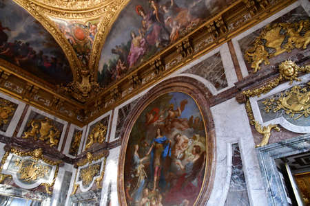 Versailles; France - September 19 2020: the Salon de la Paix in the Versailles Palace