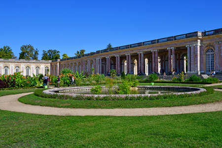 Versailles; France - september 22 2020: the Grand Trianon garden in the Marie Antoinette estateのeditorial素材
