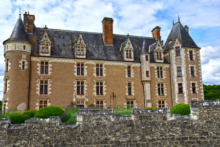 Cere la Ronde, France - july 15 2020: the medieval castle of Montpouponのeditorial素材