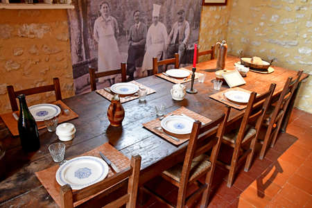 Cere la Ronde, France - july 15 2020: kitchen of the medieval castle of Montpouponのeditorial素材