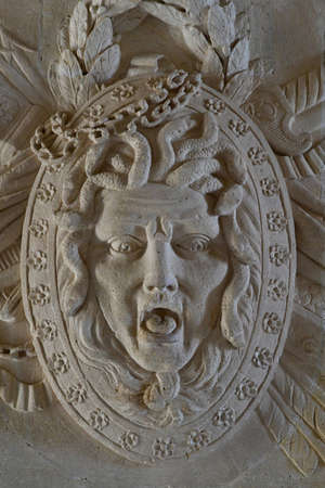 Versailles; France - september 22 2020: sculpture in the staircase in the Petit Trianon in the Marie Antoinette estateのeditorial素材