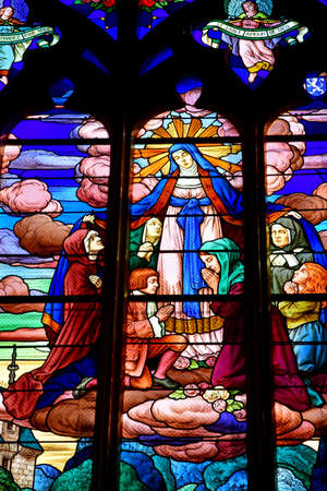 Dinan, France - september 7 2020: the Saint Malo churchのeditorial素材