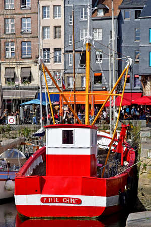 Honfleur; France - august 18 2020: boats in the port