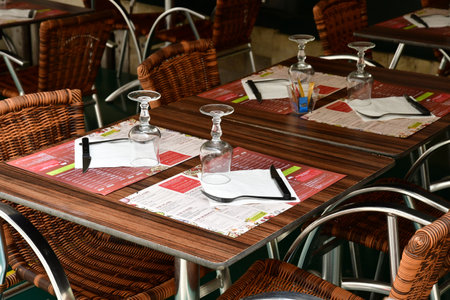Loches; France - july 15 2020: a restaurantのeditorial素材